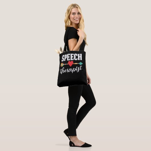 Speech Therapy Speech Language Patholoog SLP Tote Bag (Op model)