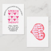 Speech Therapy Speech Language Therapist Visitekaartje (Voorkant / Achterkant)