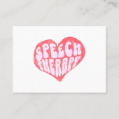 Speech Therapy Speech Language Therapist Visitekaartje (Achterkant)