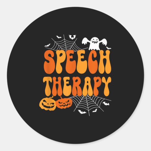 Speech Therapy Speech Therast Speech Pathology Hal Ronde Sticker (Voorkant)