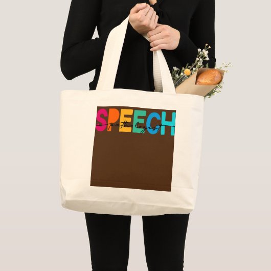 Speech Therapy Therapist SLP LIFE Squad Speech Grote Tote Bag (Voorkant (product))