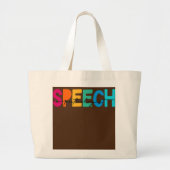 Speech Therapy Therapist SLP LIFE Squad Speech Grote Tote Bag (Voorkant)