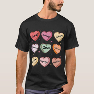 Speech Therapy Valentijn SLP SLPA Snoep Heart Conv T-shirt