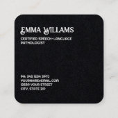 Speech Therapy Vierkante Visitekaartje (Achterkant)