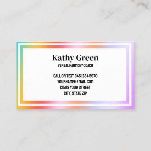 Speech Therapy Visitekaartje (Achterkant)