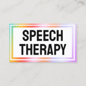 Speech Therapy Visitekaartje (Voorkant)