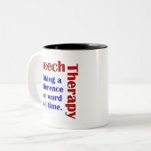 Speech Thereapy Tweekleurige Koffiemok (Voorkant links)