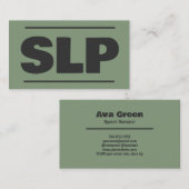 Speech Wellness Specialist SLP Visitekaartje (Voorkant / Achterkant)