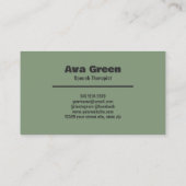 Speech Wellness Specialist SLP Visitekaartje (Achterkant)