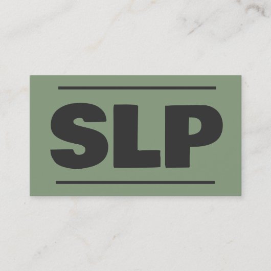 Speech Wellness Specialist SLP Visitekaartje (Voorkant)