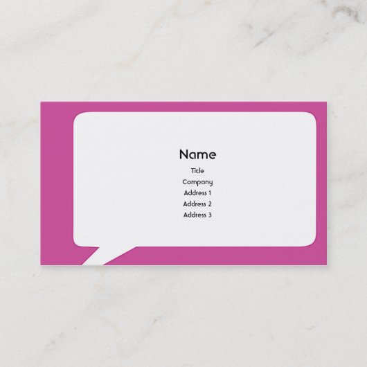 Speechbox - Business Visitekaartje (Voorkant)