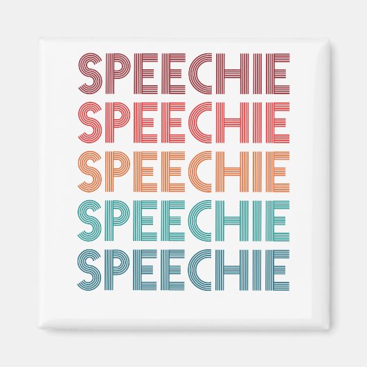 Speechie Retro Speech Patholoog SLP Magneet (Voorkant)