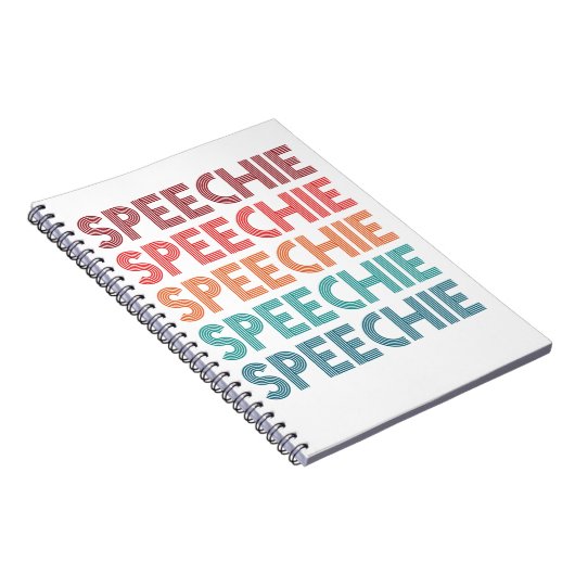 Speechie Retro Speech Patholoog SLP Notitieboek (Rechterzijde)