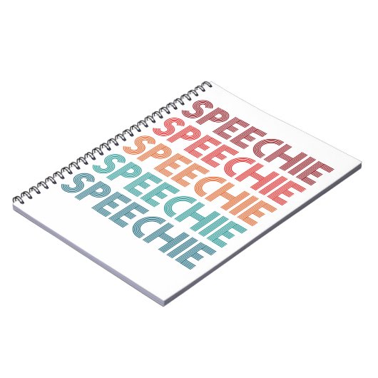 Speechie Retro Speech Patholoog SLP Notitieboek (Linkerzijde)