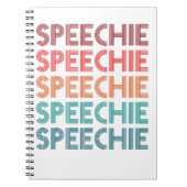 Speechie Retro Speech Patholoog SLP Notitieboek (Voorkant)