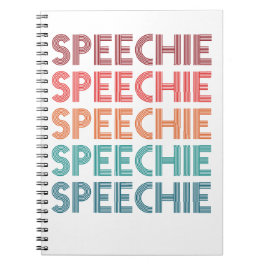 Speechie Retro Speech Patholoog SLP Notitieboek