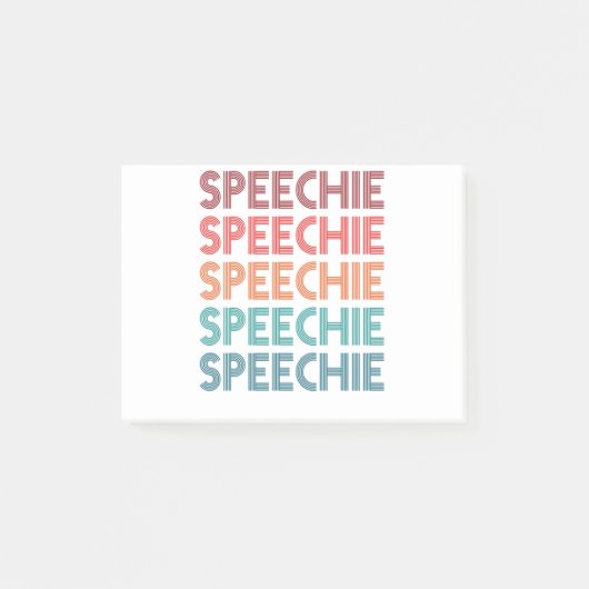 Speechie Retro Speech Patholoog SLP Post-it® Notes (Voorkant)