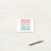 Speechie Retro Speech Patholoog SLP Post-it® Notes (Op bureau)