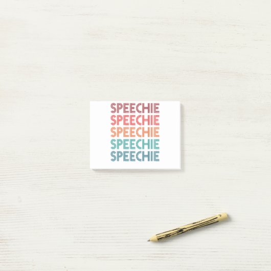 Speechie Retro Speech Patholoog SLP Post-it® Notes (Op bureau)