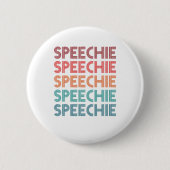 Speechie Retro Speech Patholoog SLP Ronde Button 5,7 Cm (Voorkant)