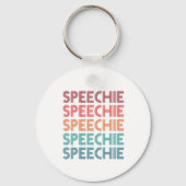 Speechie Retro Speech Patholoog SLP Sleutelhanger (Voorkant)