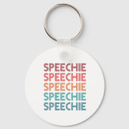 Speechie Retro Speech Patholoog SLP Sleutelhanger