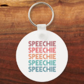 Speechie Retro Speech Patholoog SLP Sleutelhanger (Voorkant)