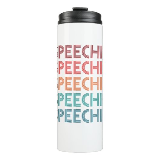 Speechie Retro Speech Patholoog SLP Thermosbeker (Voorkant)