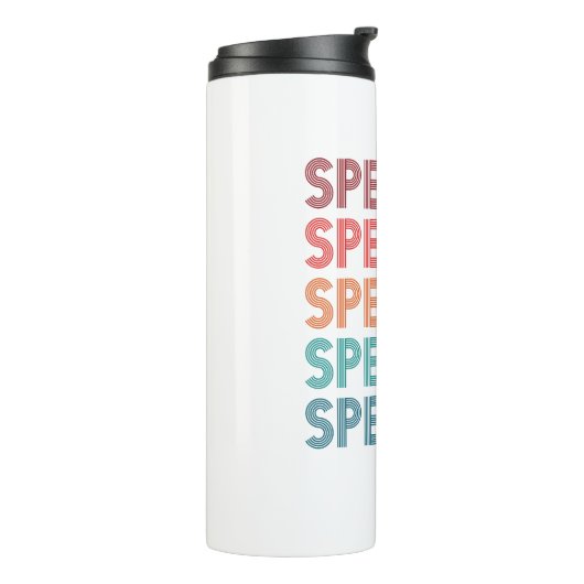 Speechie Retro Speech Patholoog SLP Thermosbeker (Gedraaid links)