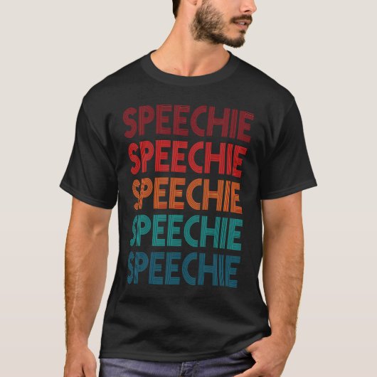 Speechie Retro Speech Taal Patholoog SLP Spe T-shirt (Voorkant)