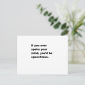 Speechless Briefkaart (Staand voorkant)