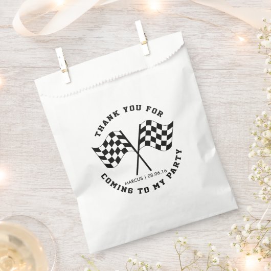 Speed and Adventure Race Birthday Bedankzakje (Geknipt)