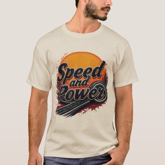 "speed and power" Graphic T-shirt (Voorkant)