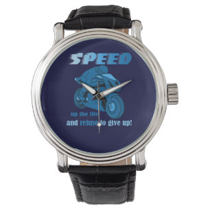 Speed-Blue- Glitter Watch Horloge