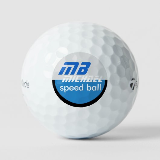 Speed Blue Golf Ball Golfballen (Voorkant)