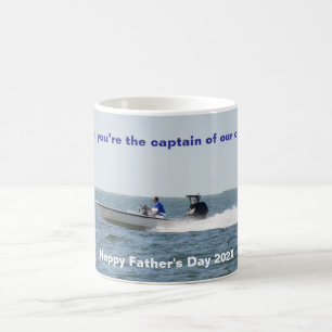 Speed Boat Captain Vaderdag Dad Coffee Mok