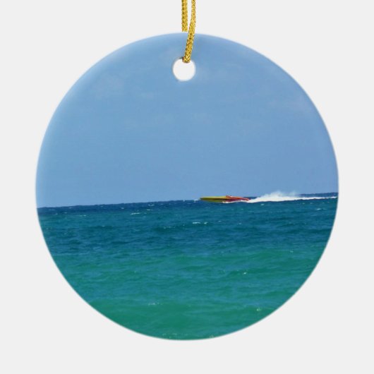Speed Boat, Fort Lauderdale, Florida Keramisch Ornament (Voorkant)