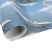 Speed Boat Racing Forward Cadeaupapier (Rol Hoek)