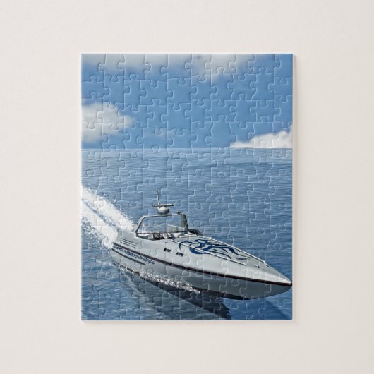 Speed Boat Racing Forward Legpuzzel (Verticaal)