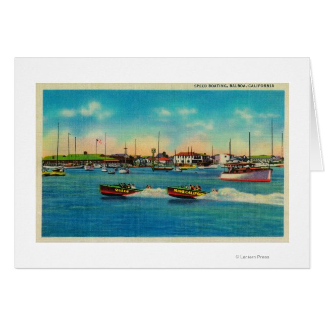 Speed Boating in Balboa, CaliforniaBalboa, CA (Voorkant Horizontaal)