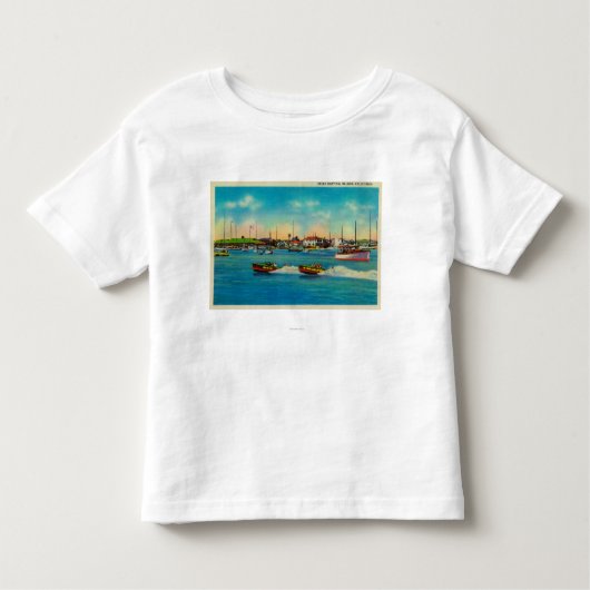 Speed Boating in Balboa, CaliforniaBalboa, CA Kinder Shirts (Voorkant)
