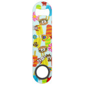 Speed Bottle Opener Hamburger Bloemen Ruimteschip Speed Flessenopener (Achterkant)