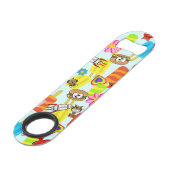 Speed Bottle Opener Hamburger Bloemen Ruimteschip Speed Flessenopener (Achterkant Gekanteld)