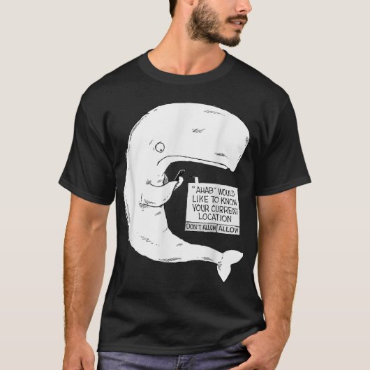 Speed Bump Funny Moby Dick Cartoon T-shirt (Voorkant)