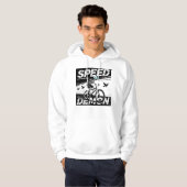 Speed Demon Spooky Cyclist Graphic Hoodie (Voorkant volledig)