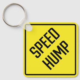 Speed Hump Metal Square Sleutelhanger
