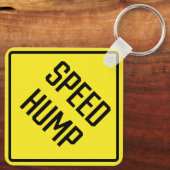 Speed Hump Metal Square Sleutelhanger (Achterkant)