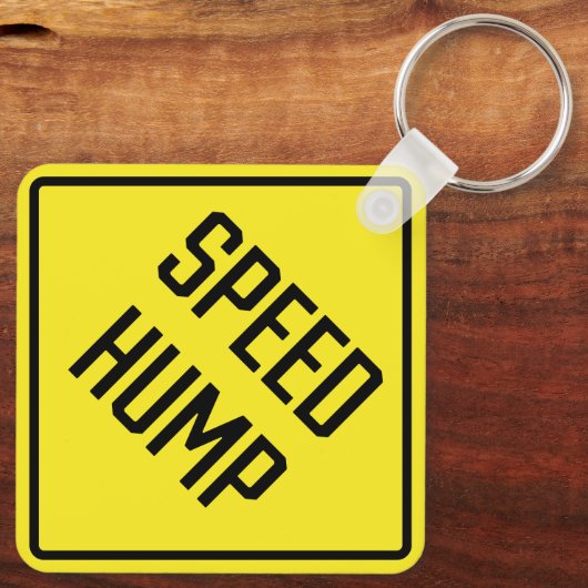 Speed Hump Metal Square Sleutelhanger (Achterkant)