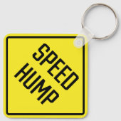 Speed Hump Metal Square Sleutelhanger (Achterkant)