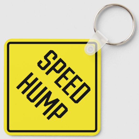 Speed Hump Metal Square Sleutelhanger (Achterkant)